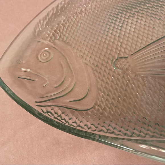 Vintage large glass fish platter oven proof - Picture 2 of 10